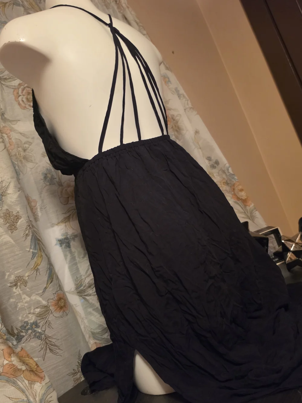 Victoria's Secret Black Crochet-Detail Maxi Dress - Picture 2 of 4